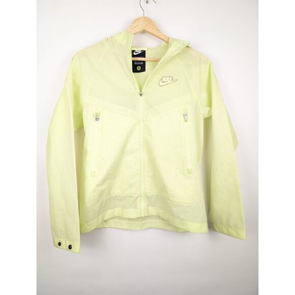 Nike Sportswear Lime NSW Windrunner Jacket Raincoat Youth Large Light Lime - Picture 2 of 8